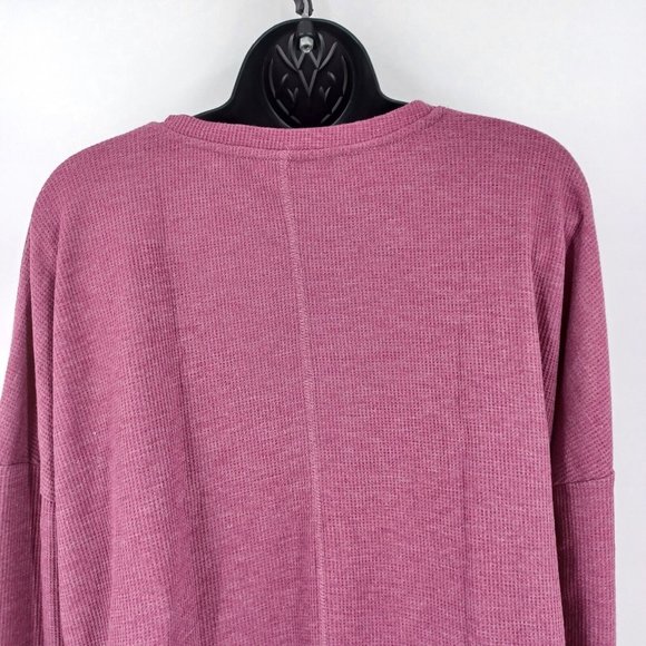 COTTON ON Sz S Oversized Waffle Knit Sweater Mauve Pink Cozy Casual Lounge Fall - Picture 7 of 12